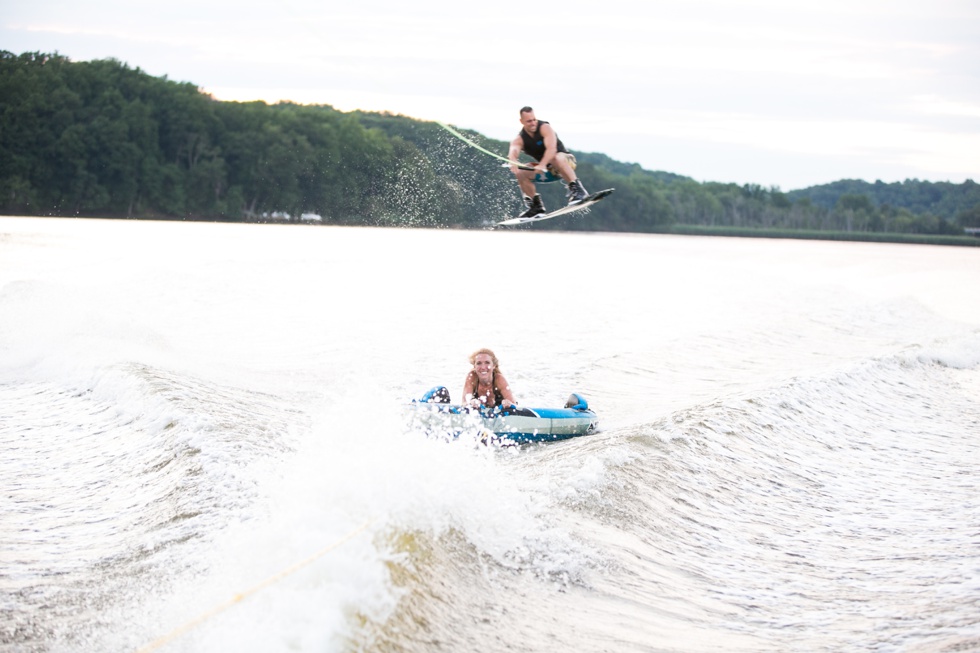 Power Boat Wakeboarding Engagement Photograph