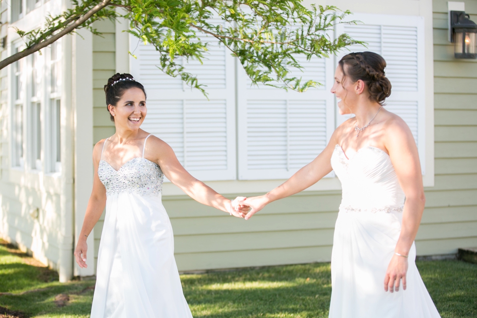 Two Brides First Look - Philadelphia Wedding Photographer