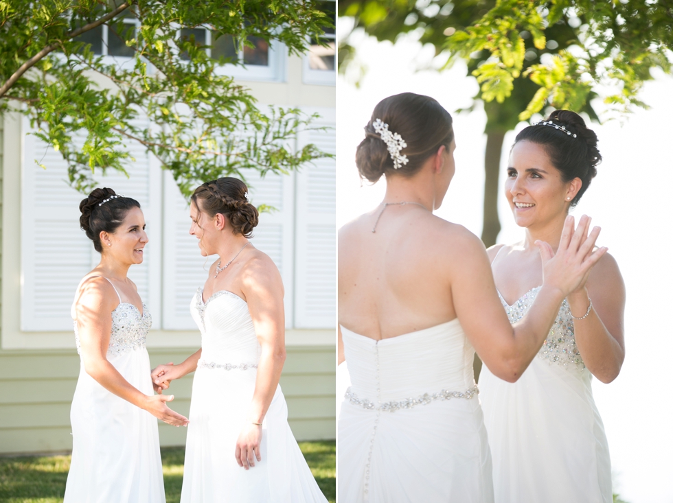 Two Brides First Look - Philadelphia Wedding Photographer