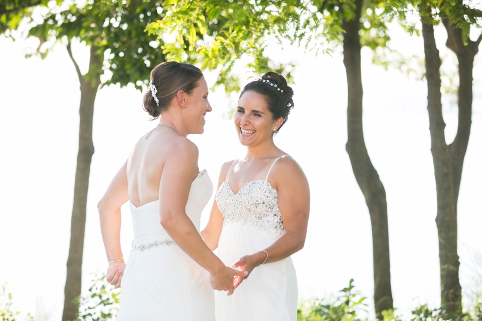 Two Brides First Look - Philadelphia Wedding Photographer