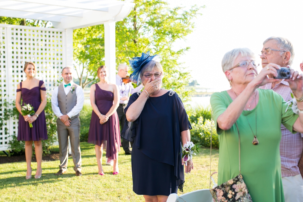 Chesapeake Bay Beach Club Wedding Photographer - Shore wedding ceremony