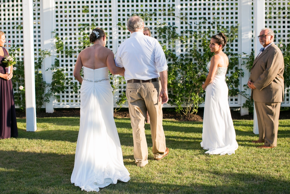 Chesapeake Bay Beach Club Wedding Photographer - Shore wedding ceremony