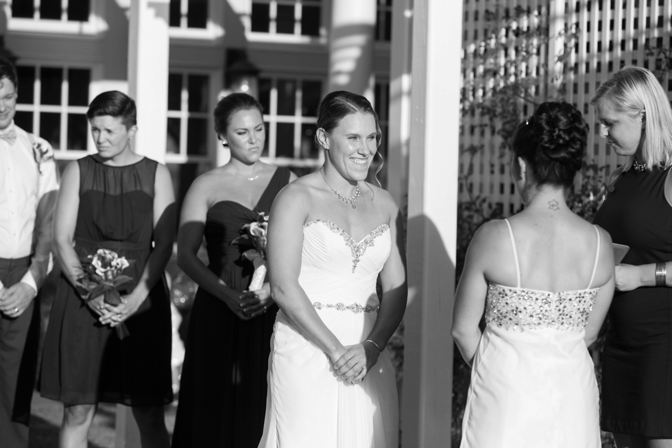 Chesapeake Bay Beach Club Wedding Photographer - Shore wedding ceremony