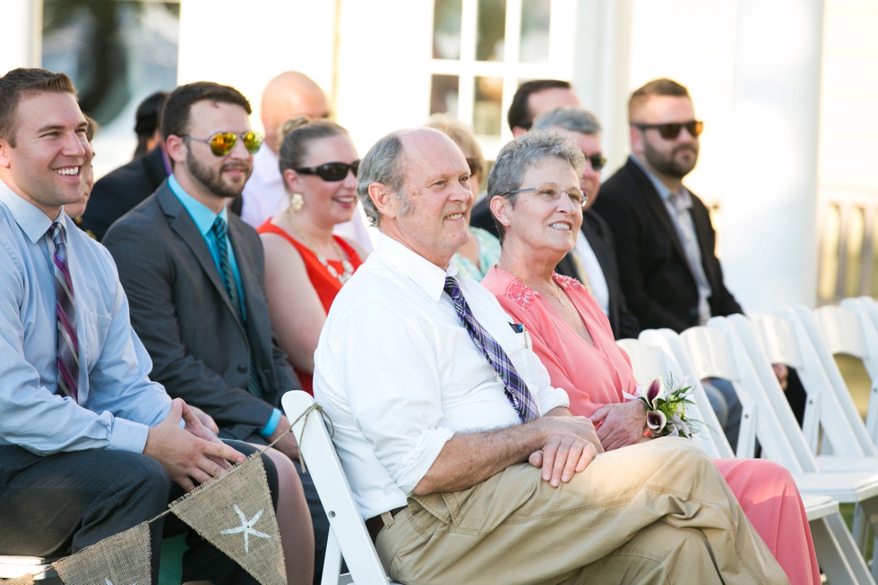 Chesapeake Bay Beach Club Wedding Photographer - Shore wedding ceremony