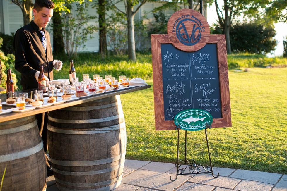 Beer tasting cocktail hour - Beach Wedding Photographer