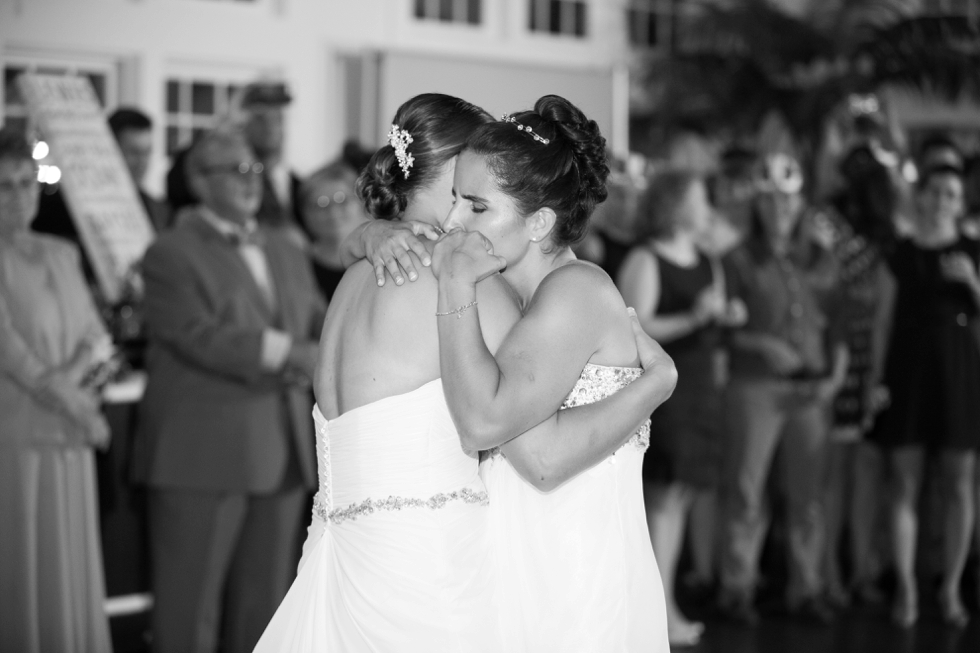 Two Brides First Dance - Chesapeake Bay Beach Club Wedding Photographer 