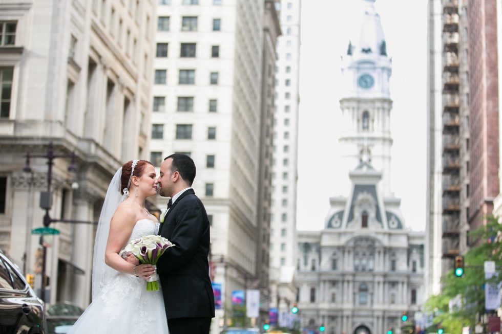 Broad Street Philadelphia - City Hall Wedding Portrait