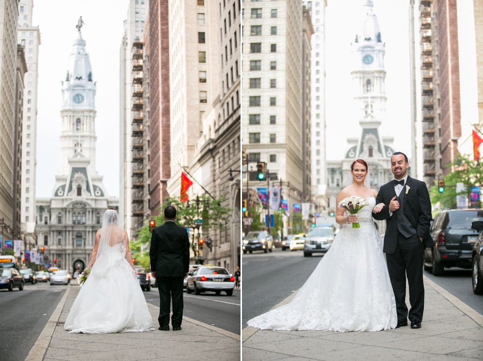 Broad Street Philadelphia - City Hall Wedding Photo