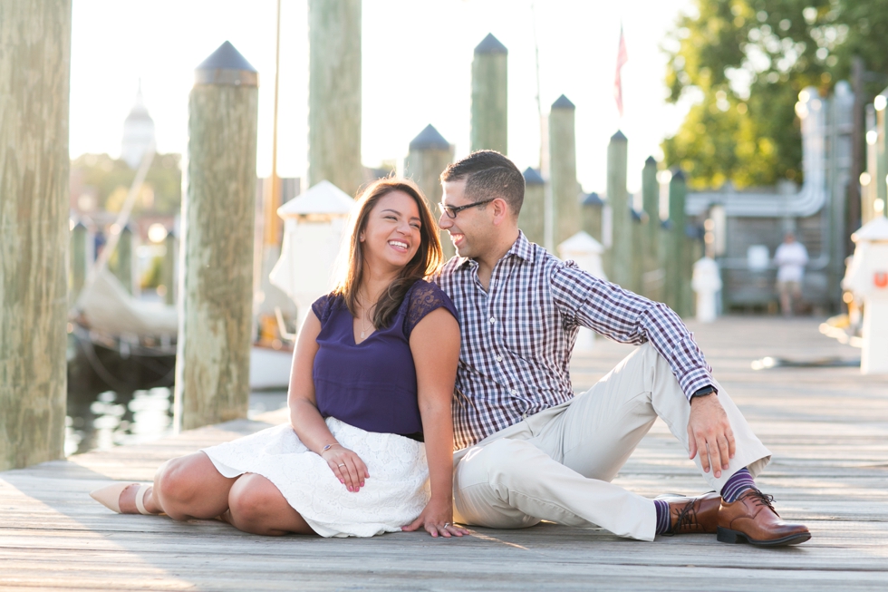 Annapolis City Dock Lifestyle Engagement Photographers