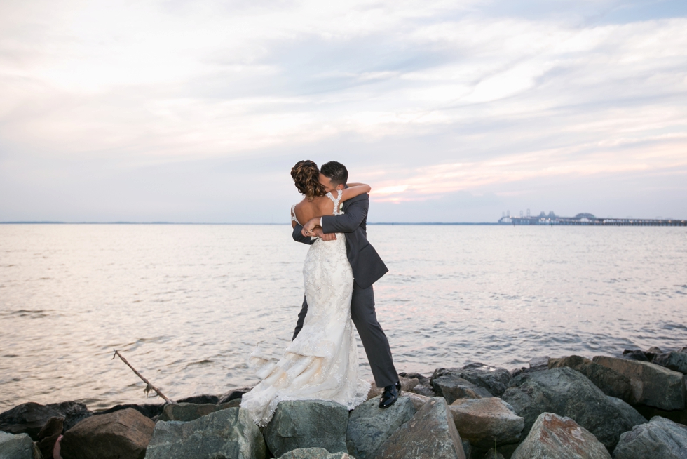 Chesapeake Bay Beach Club sunset wedding photography