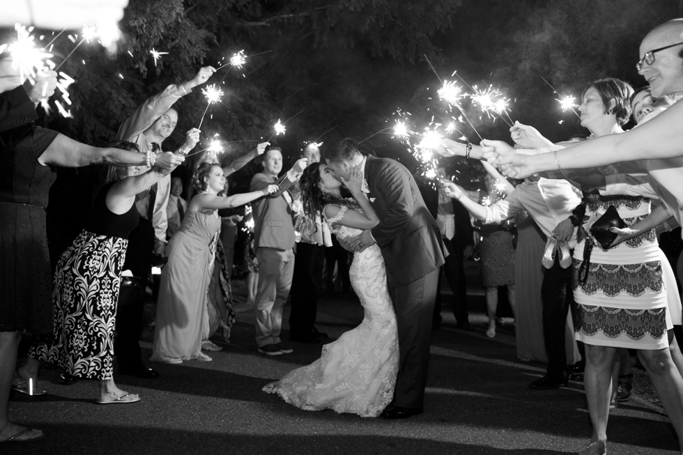 Shore Wedding Reception - Sparkler Exit - Chesapeake Bay Beach Club