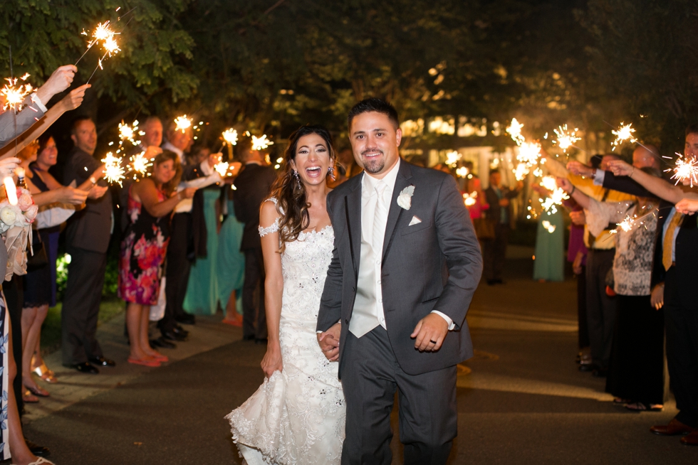 Shore Wedding Reception - Sparkler Exit - Chesapeake Bay Beach Club