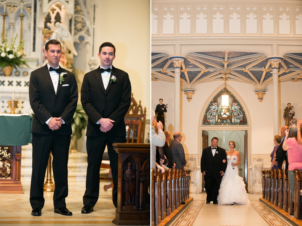 St Marys Annapolis rainy day wedding ceremony