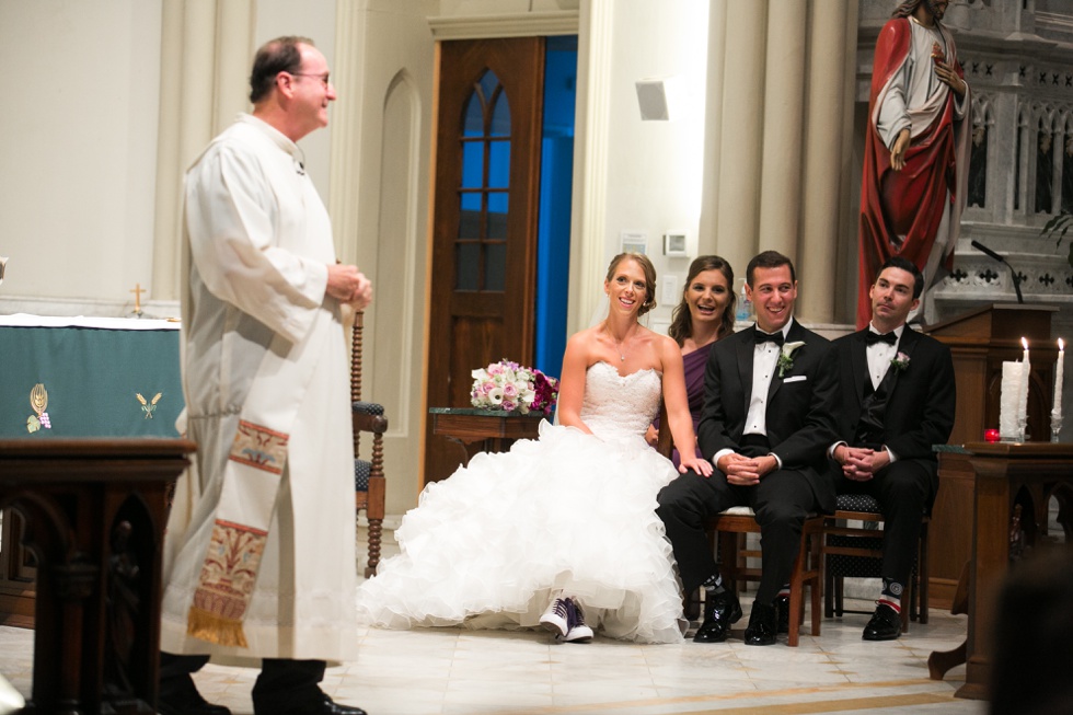 St Marys Church rainy day wedding ceremony