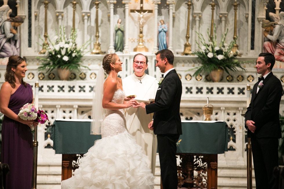 St Marys Church rainy day wedding ceremony