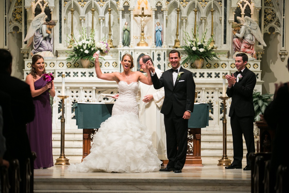 St Marys Church rainy day wedding ceremony