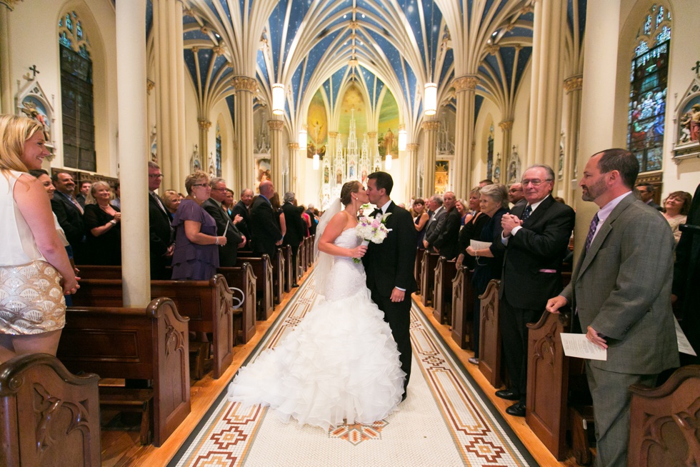 St Marys Church rainy day wedding ceremony