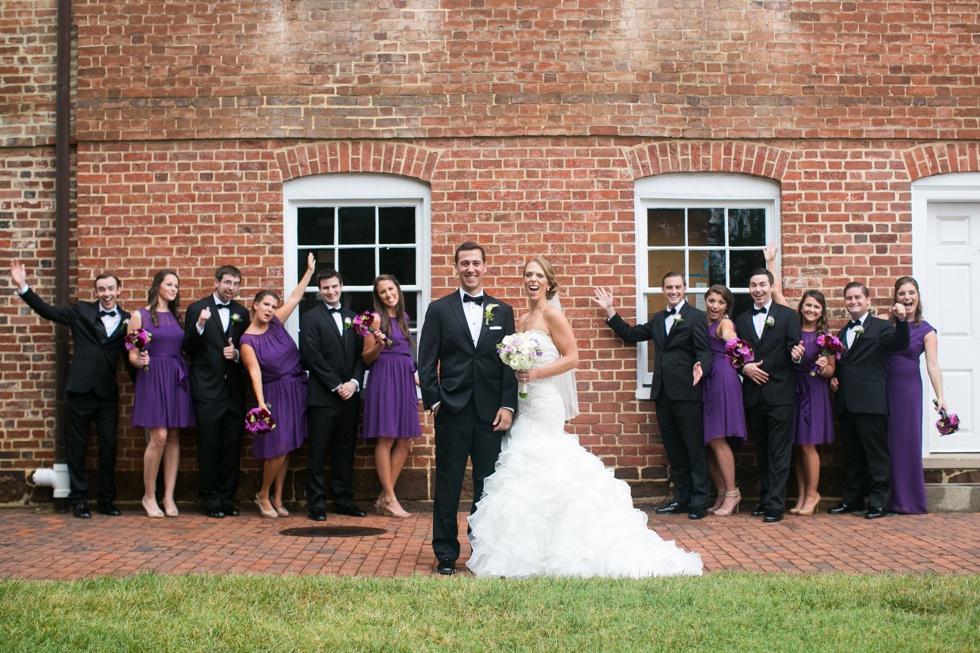 Carroll House Garden wedding party photography