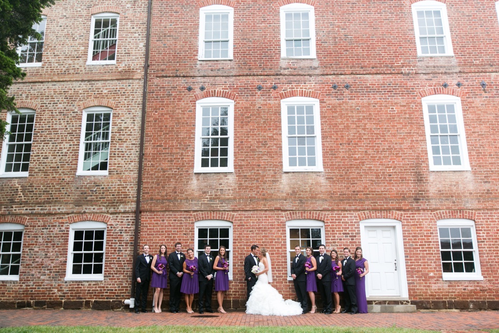 Carroll House Garden wedding party photography