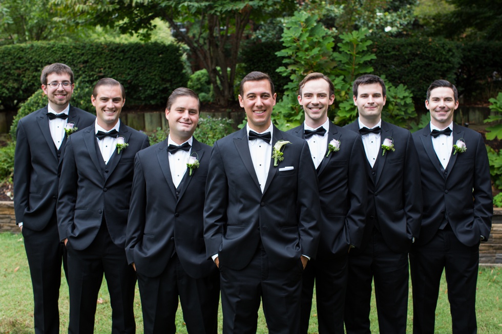 Carroll House Garden wedding party photographs