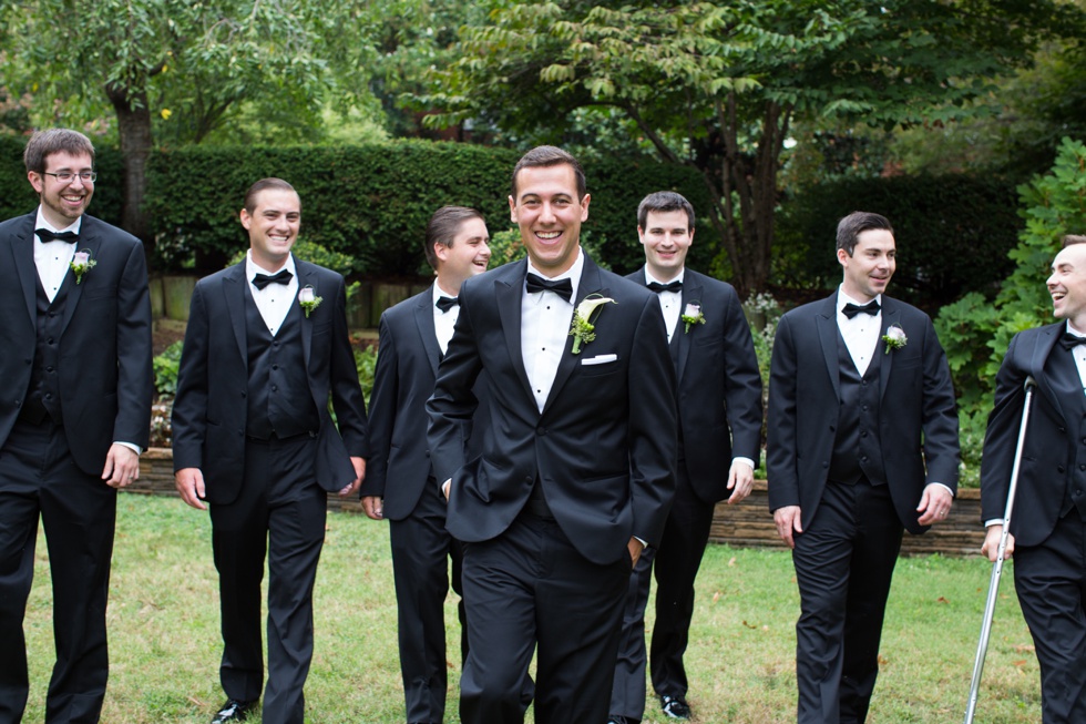 Carroll House Garden wedding party photographs