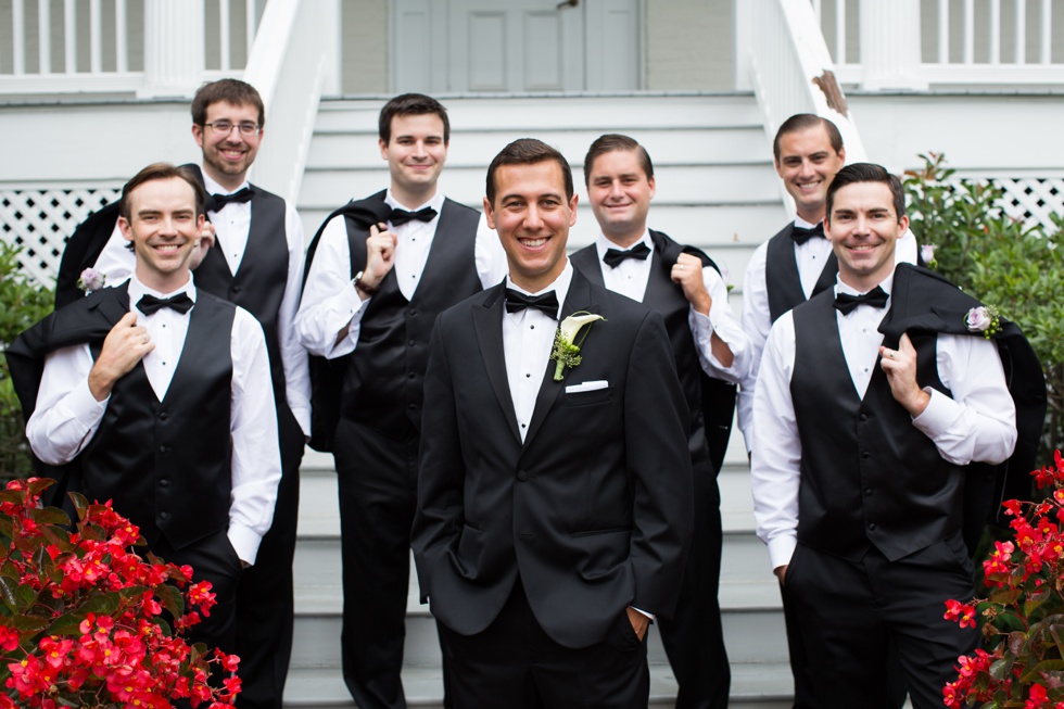 Carroll House Garden wedding party photographs