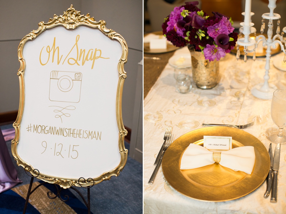 Gold Purple Loews Annapolis wedding photographers