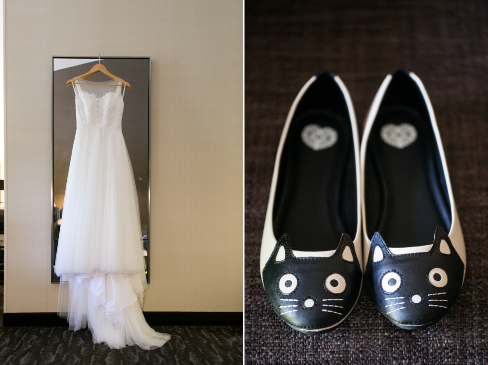 Radisson Hotel Wedding - Betsy Robinson Bridal Gown - Cat Bridal shoes