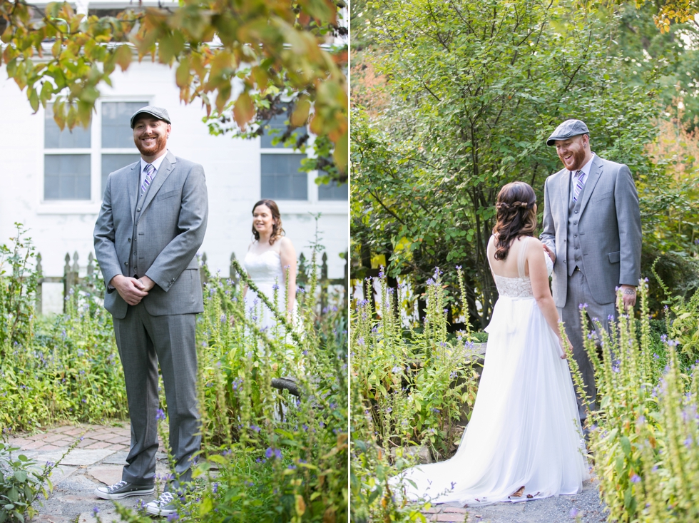 Baltimore Cylburn Arboretum Wedding First Look