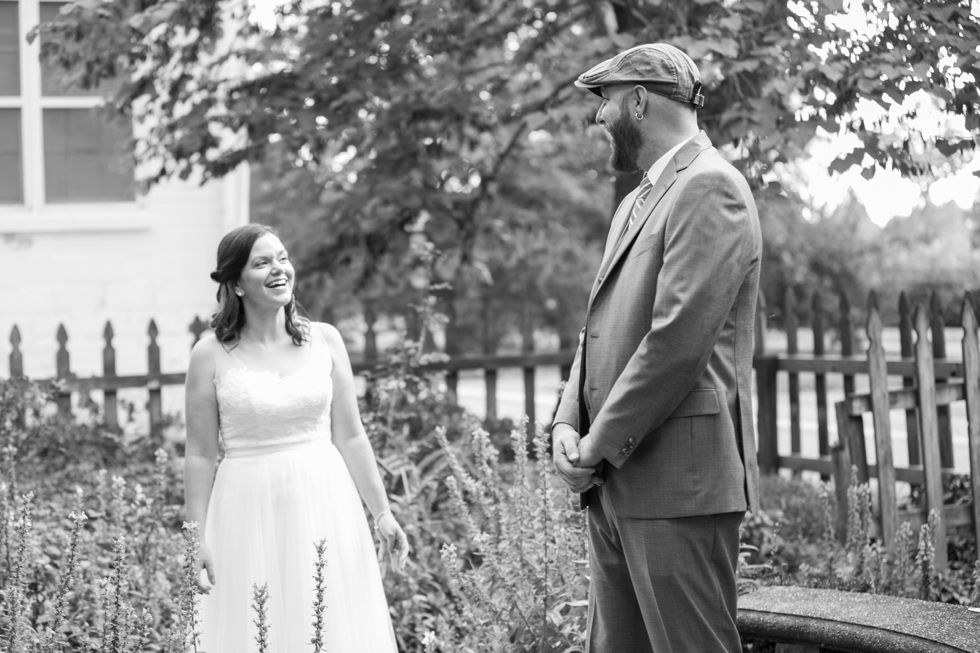 Baltimore Cylburn Arboretum Wedding First Look