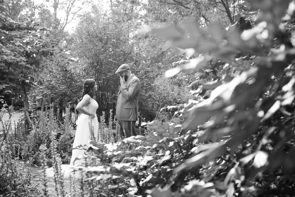 Baltimore Cylburn Arboretum Wedding First Look