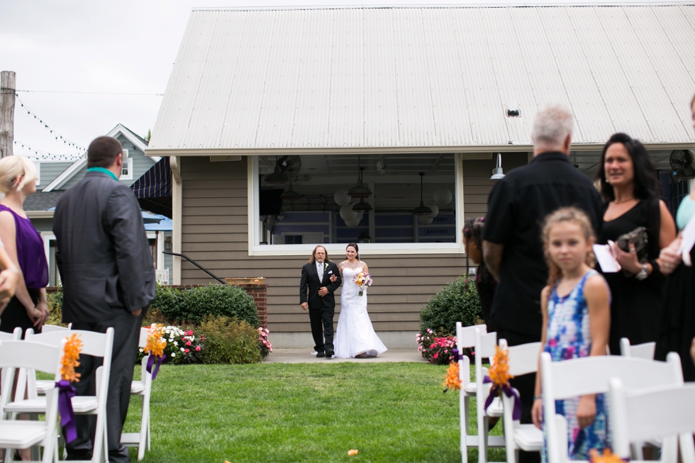 Eastern Shore Outdoor Beach Wedding Ceremony