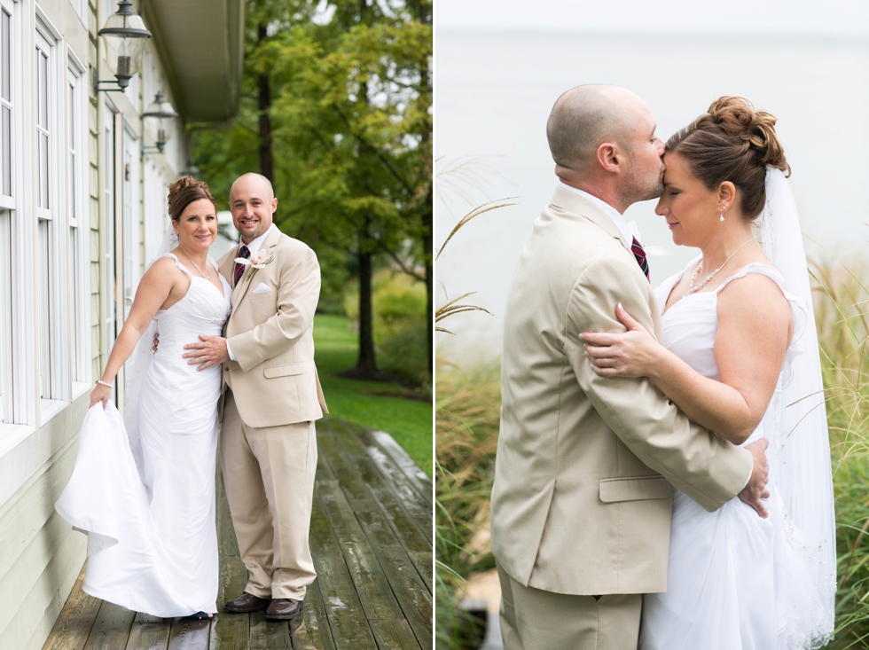 Rainy Beach Wedding Portraits