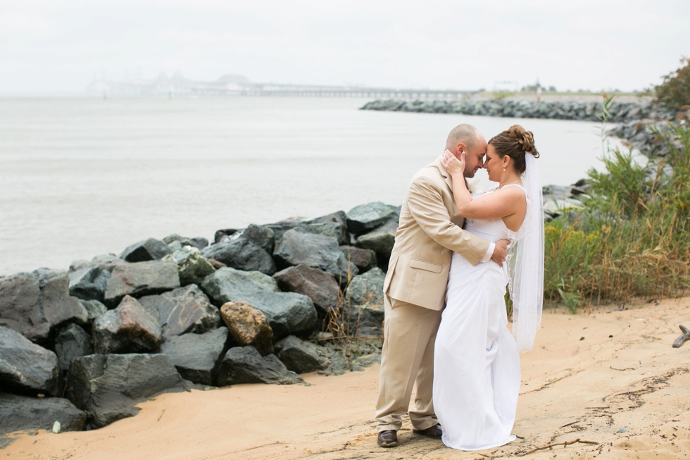 Rainy Chesapeake Bay Beach Club Wedding Photographs