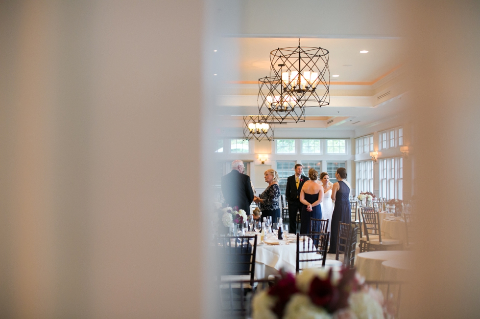 Rainy Chesapeake Bay Beach Club Indoor Wedding Ceremony