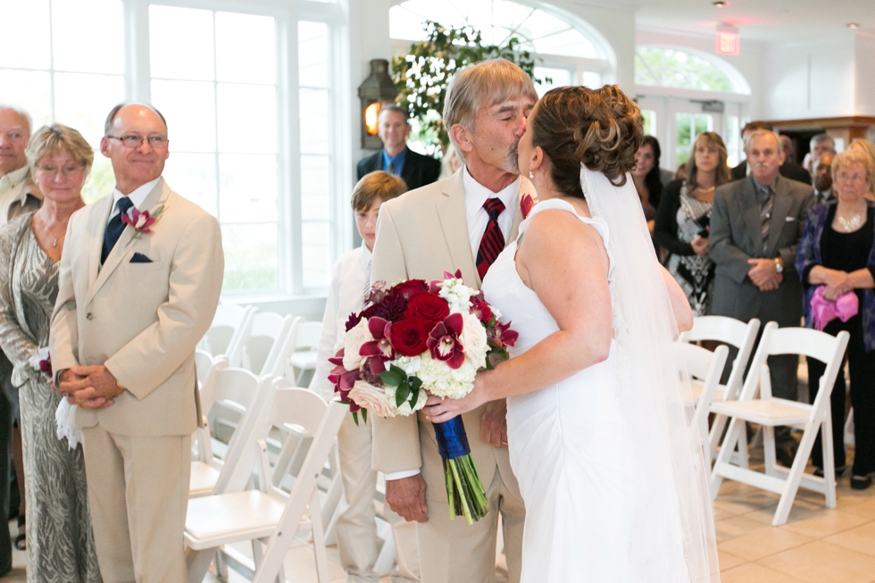 Rainy Eastern Shore Wedding Ceremony- My Flower Box Events LLC