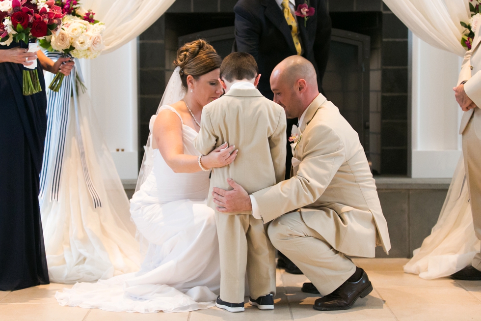 Rainy Chesapeake Bay Beach Club Indoor Wedding Ceremony