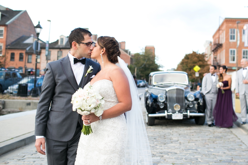 Fells Point Wedding Portrait - Vintage Car photographer