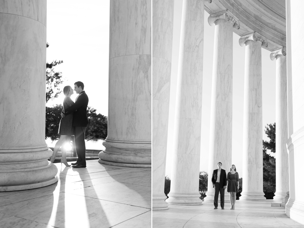 Jefferson Monument Engagement Photographer in Washington DC