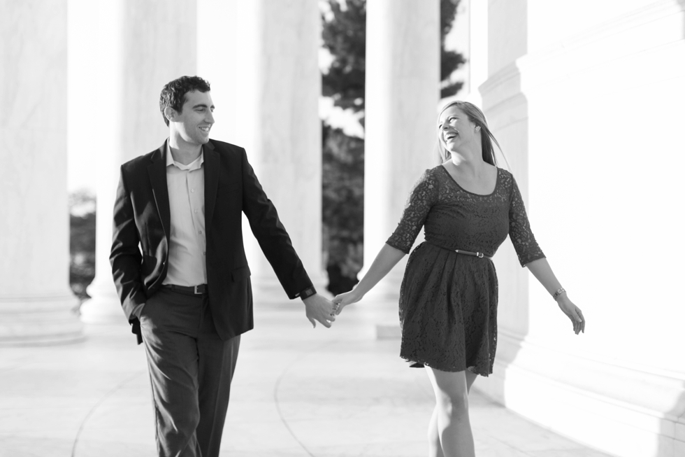 Jefferson Monument Engagement Photographer in Washington DC