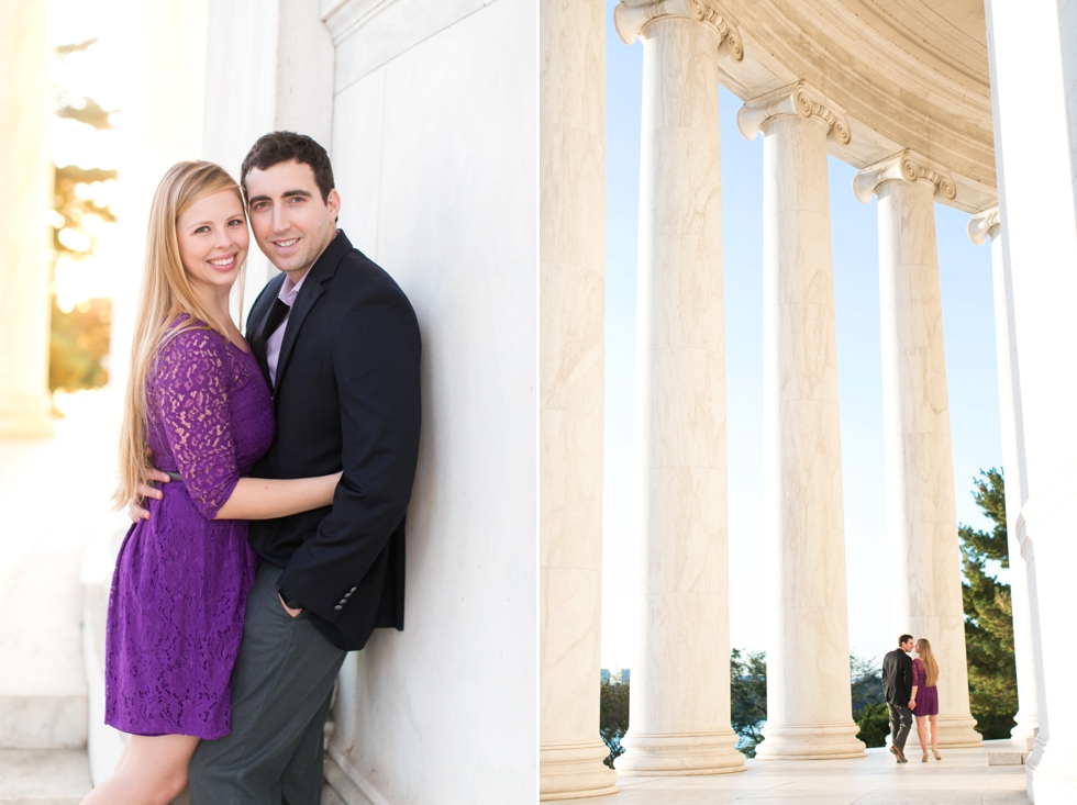 Jefferson Monument Engagement Photographer in Washington DC