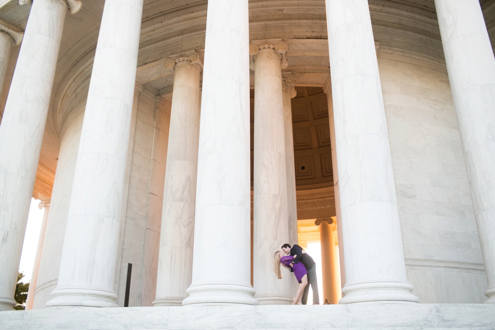 Jefferson Monument Engagement Photographer in Washington DC