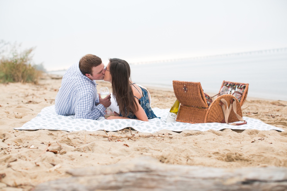 eastern shore beach picnic - Philadelphia Engagement Photographer