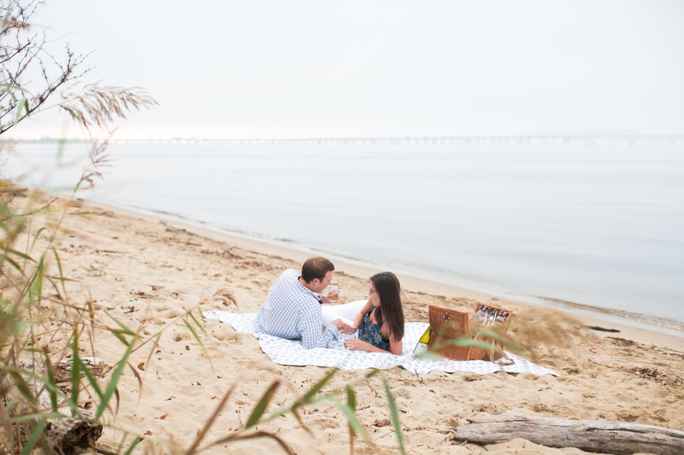 eastern shore beach picnic - Philadelphia Engagement Photographer