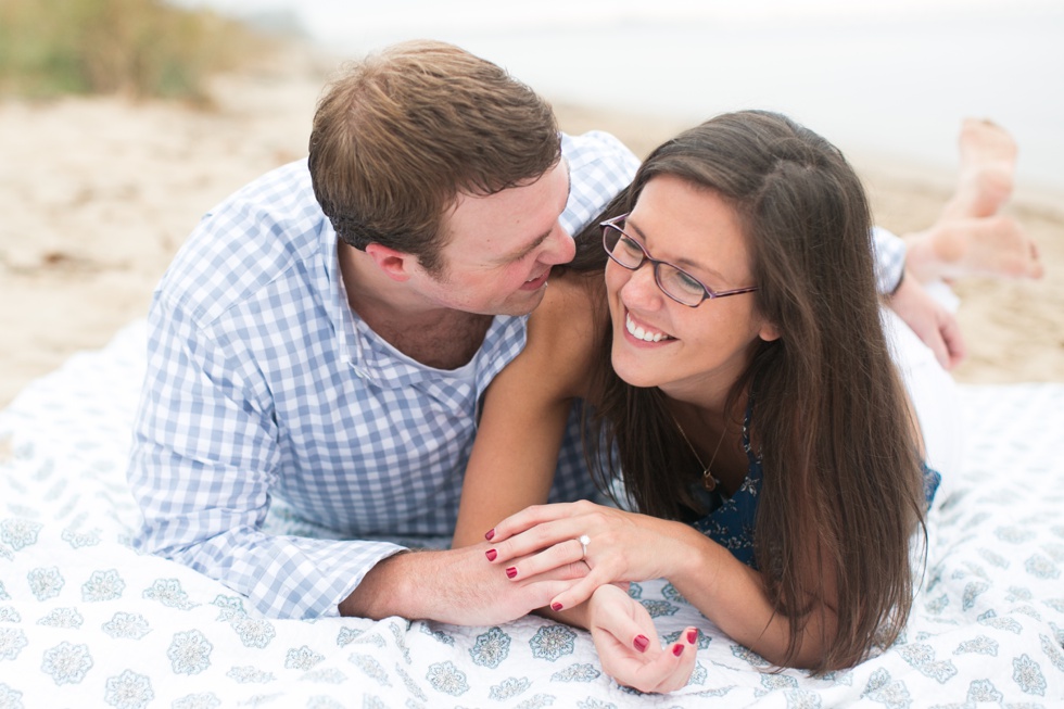 eastern shore beach picnic - Philadelphia Engagement Photographers