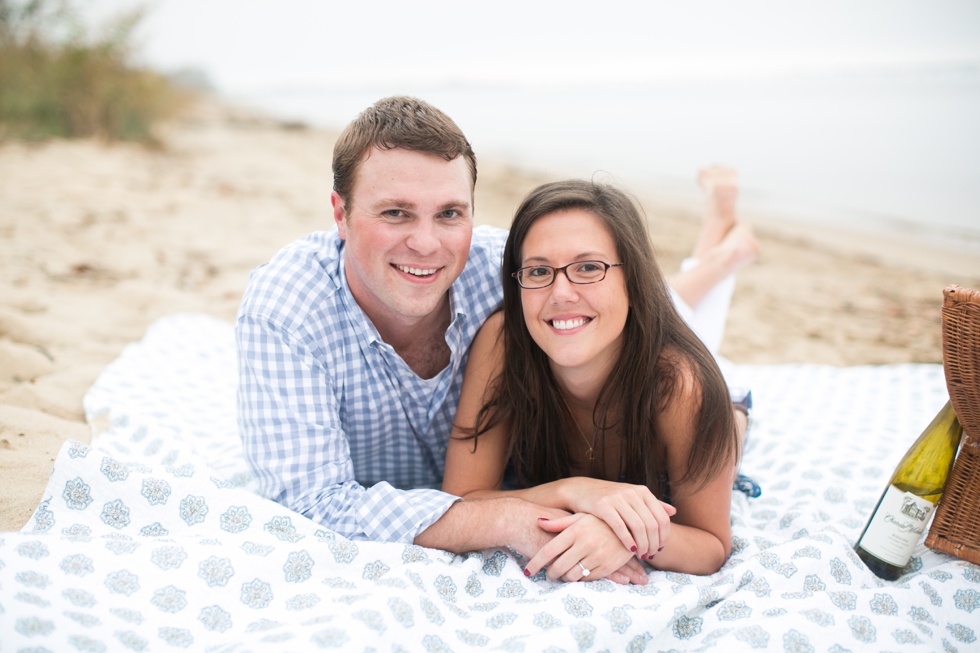 eastern shore beach picnic - Philadelphia Engagement Photography