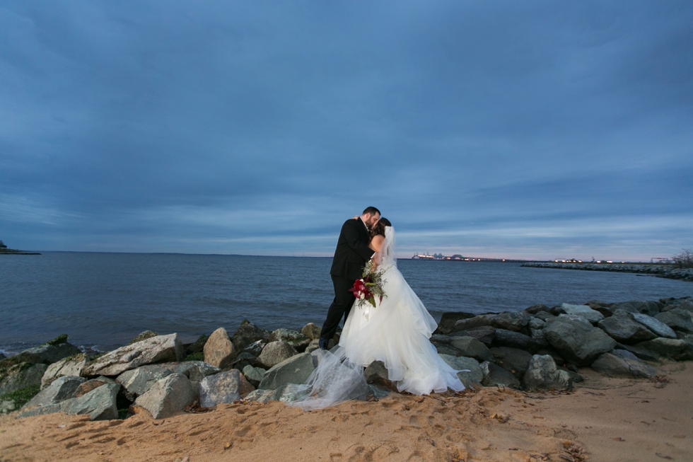 November Waterfront Wedding Photographer - Night Wedding