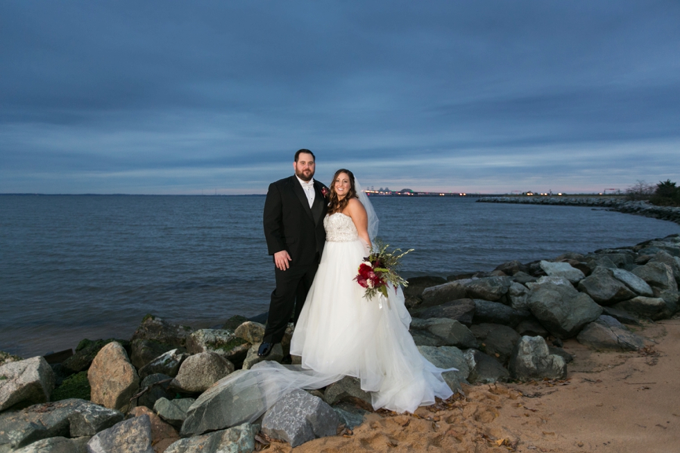 November Waterfront Wedding Photographer - Night Wedding