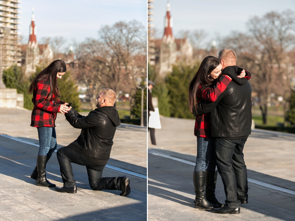 Philadelphia Christmas Proposal Photography