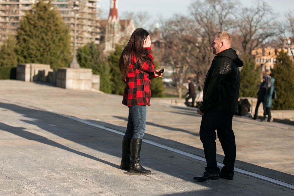 Philadelphia Christmas Surprise Proposal Photography